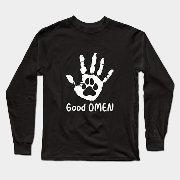 Good Omen Dog Paw Long Sleeve T-Shirt by Dog Lovers Store